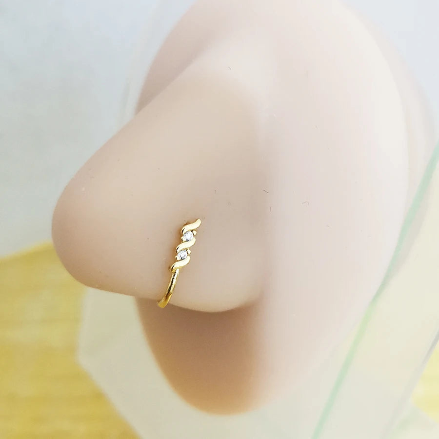 Fake Nose Piercing Jewelry butterfly water drop Fake Nose Rings for women non piercing Nose Clip Body Jewelry