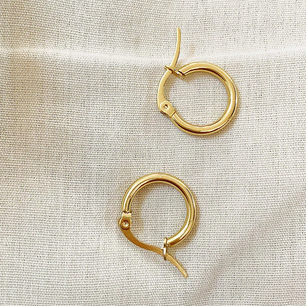 Earrings for Women 2024 Trending Stainless Steel Hoop Earrings for Women Men Simple Big Hoops Gold Color Silver Color Wholesale