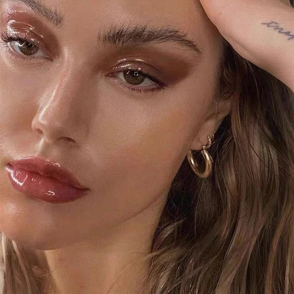 Earrings for Women 2024 Trending Stainless Steel Hoop Earrings for Women Men Simple Big Hoops Gold Color Silver Color Wholesale