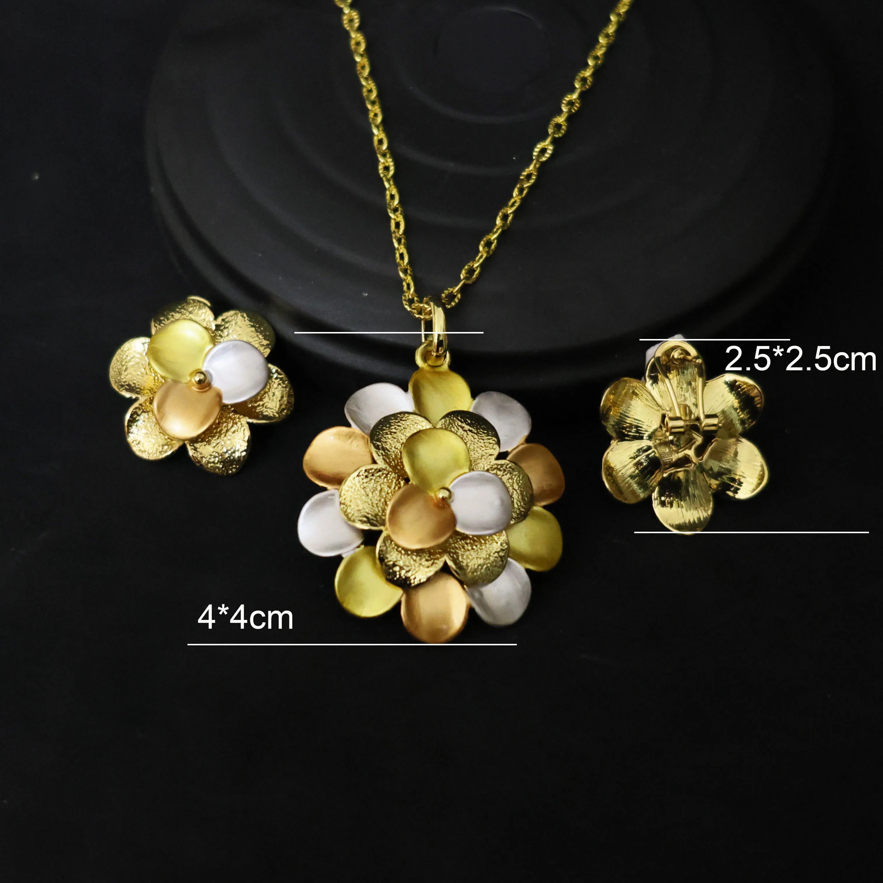 Luxury 18k Gold Plated Jewelry Set for Women Wedding Italian Jewellery Sets Bride Necklace and Earrings Bracelet African Gift