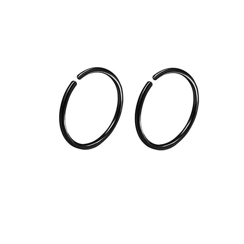 2/3/5Pcs 20G Thin Fake Septum Nose Ring, Septum Nose Rings Hoops Labret Lip Ring Fake Cartilage Tragus Helix Earrings Hoops