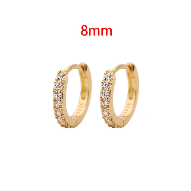 1Pair Stainless Steel Minimalist Huggie Hoop Earrings Gold Color Tiny Round 6/8/10mm Punk Unisex Rock Cartilage Earring Jewelry