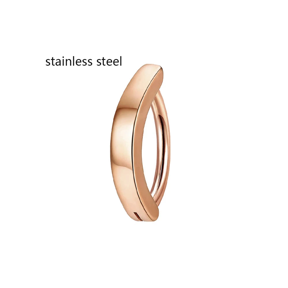 1PC 14G Implant Grade G23 Titanium Belly Button ring Clicker Stainless Steel Navel Piercing Jewelry Copper Belly Piercings