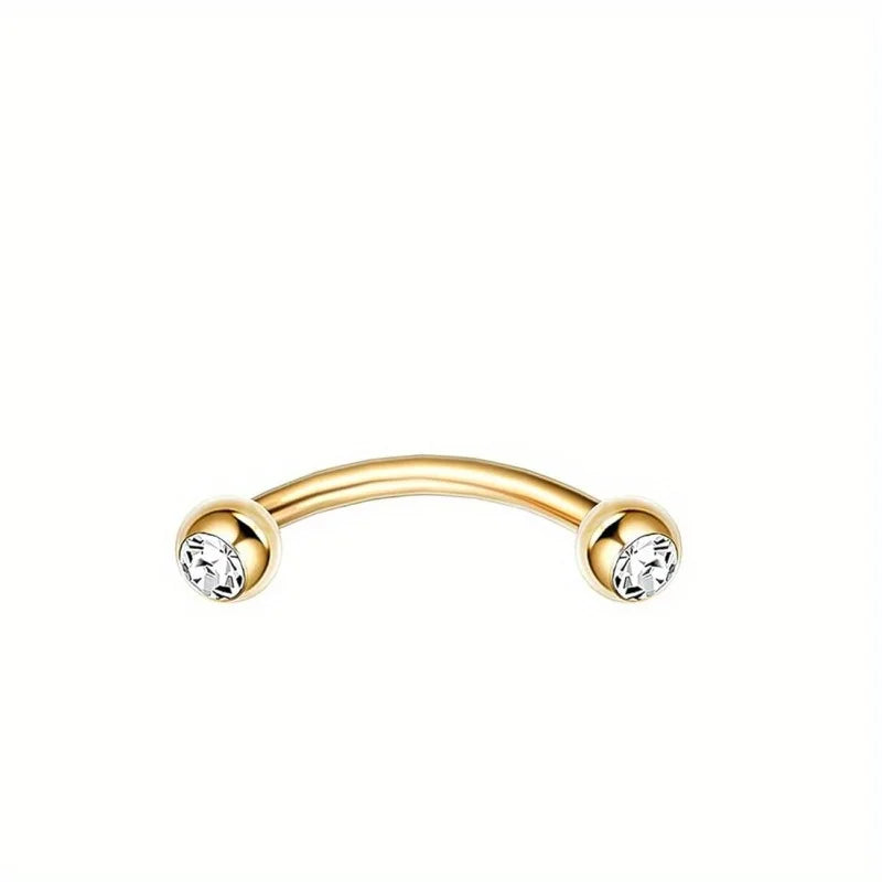 Drperfect 1pc Stainless Steel Rook Piercing Jewelry Lip Ring Cartilage Daith Surface Tragus Piercing Jewelry Eyebrow Rings