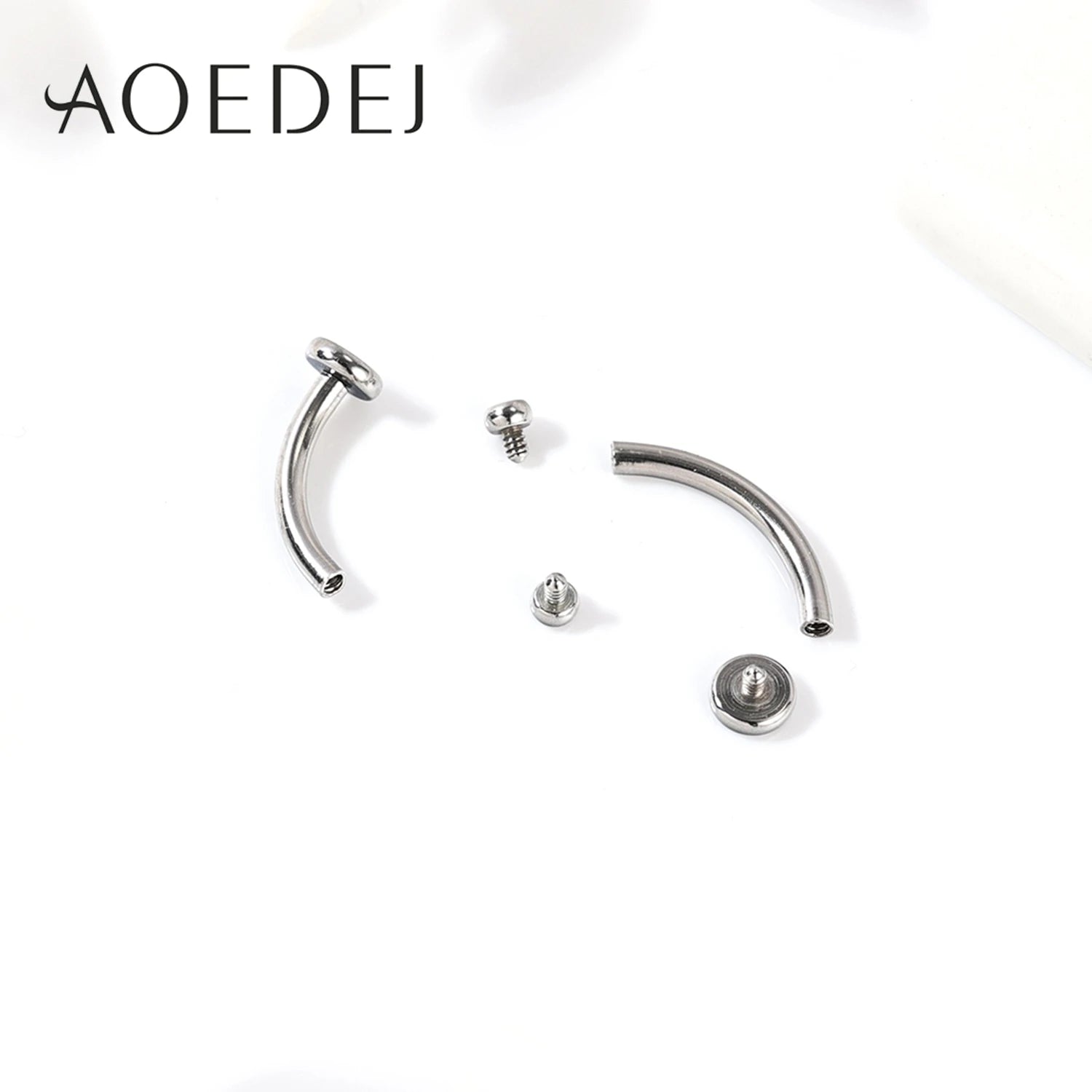 AOEDEJ 1 Piece Stainless Steel 16G Eyebrow Stud 8/10MM Eyebrow Piercing Star Moon Butterfly Shape Labret Lip Piercings Jewelry