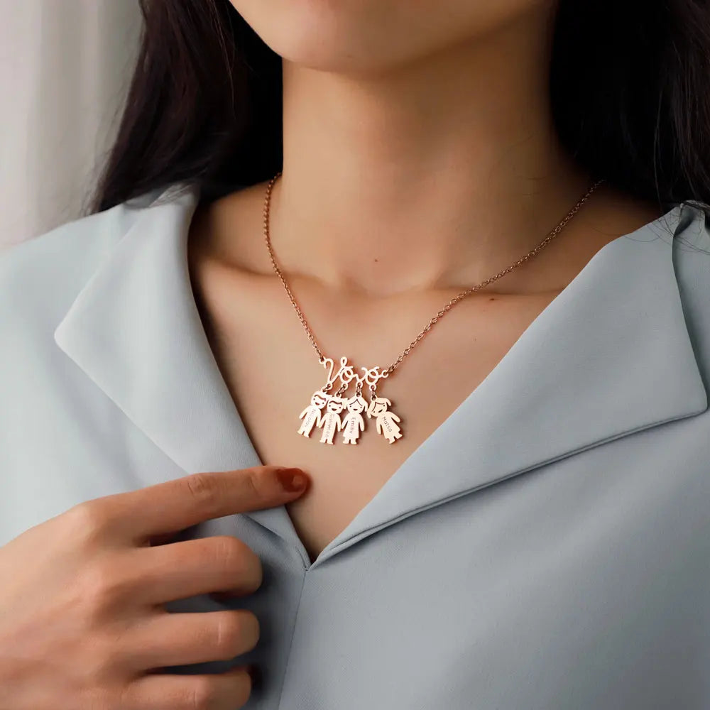 Mother's Day Gift Personalized Vovó Baby Pendant Grandmother Necklace Custom Names Vovo Choker For Grandma Ladies Women Mother