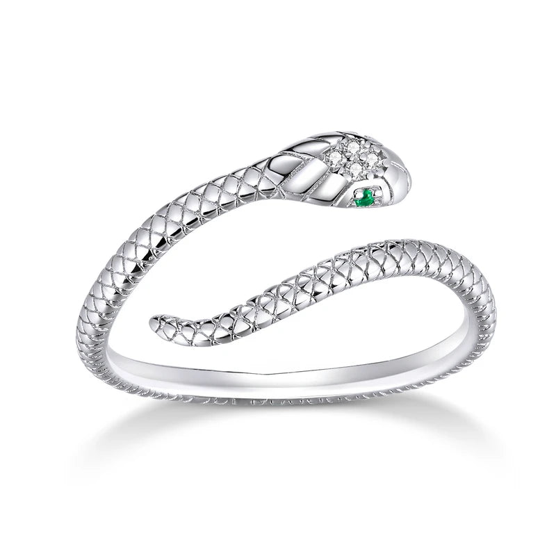 WOSTU Adjustable Rings Real 925 Sterling Silver Stackable Engagement Zircon Open Size Rings For Women Female Original Jewelry