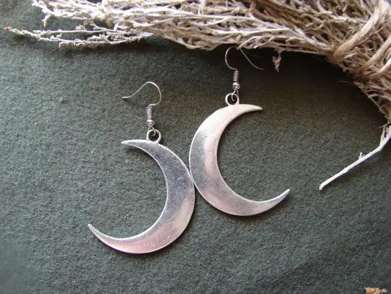 Whimsy Goth Swirly Star Earrings Silver Color Pair of Celestial  Witch Celestial Fairycore Gift Friend Women Boho Cute Gothic