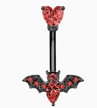 1/4PCS Crystal Bat Fake Nose Ring Septum Jewelry Stainless Steel Non Piercing Cuff Earring Rook Faux Clip on Hoop