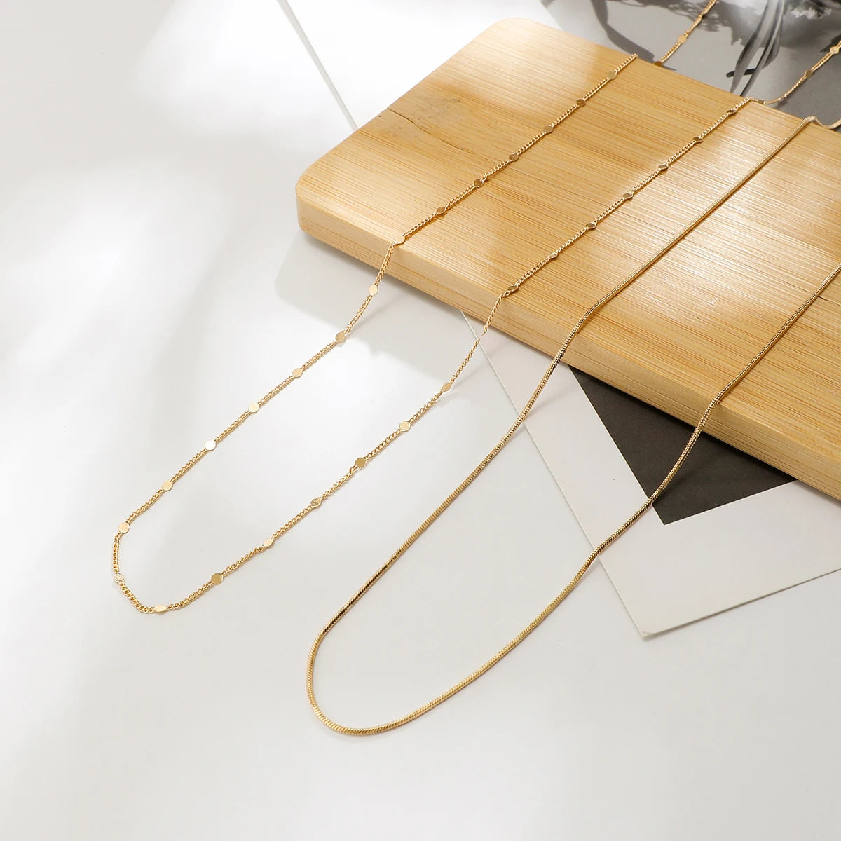 2Pcs/Set Simple Boho Smooth Snake Chain Waist Belt Sexy Lingerie Women Rhinestone Belly Body Jewelry Bikini Summer Accessories