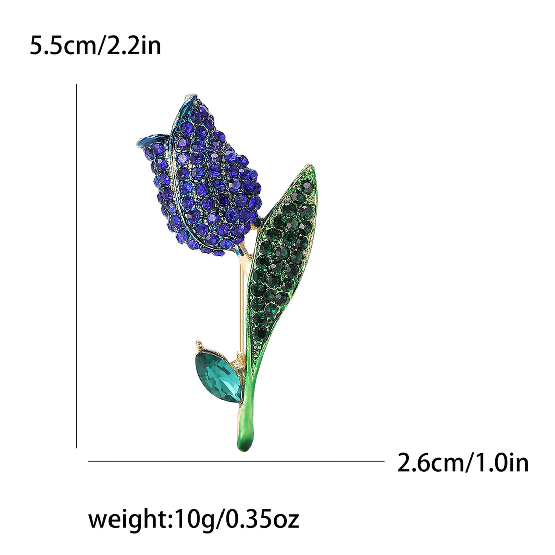 Resin Tulip Brooch for Women Unisex Rhinestone Flower Pin Pearl Plant Lapel Pin Banquet Party Backpack Gifts Jewelry Accessories