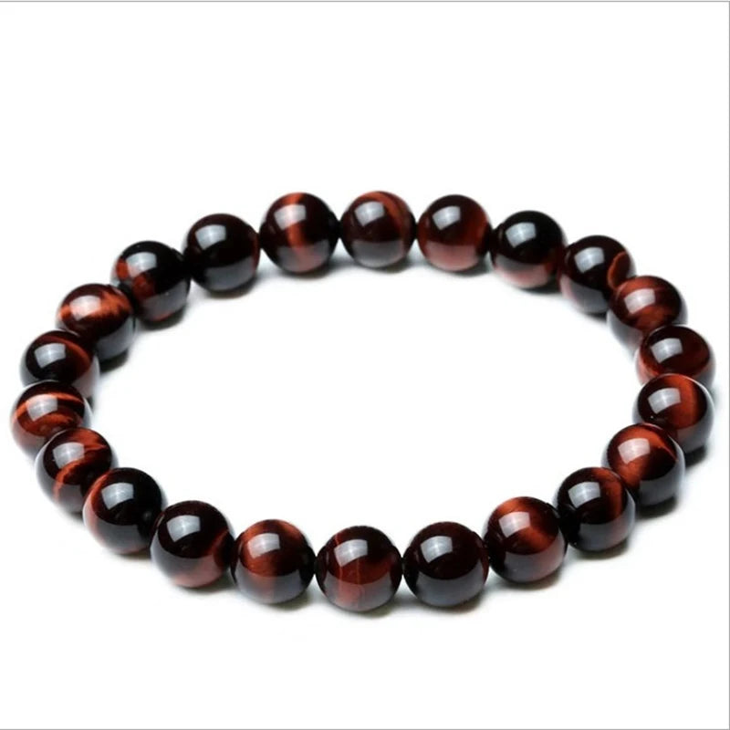Obsidian Bracelet for Men and Women Couple Student Personalized Hand Jewelry Beads Tiger Eye Volcanic Stone Elasticity Bracelet