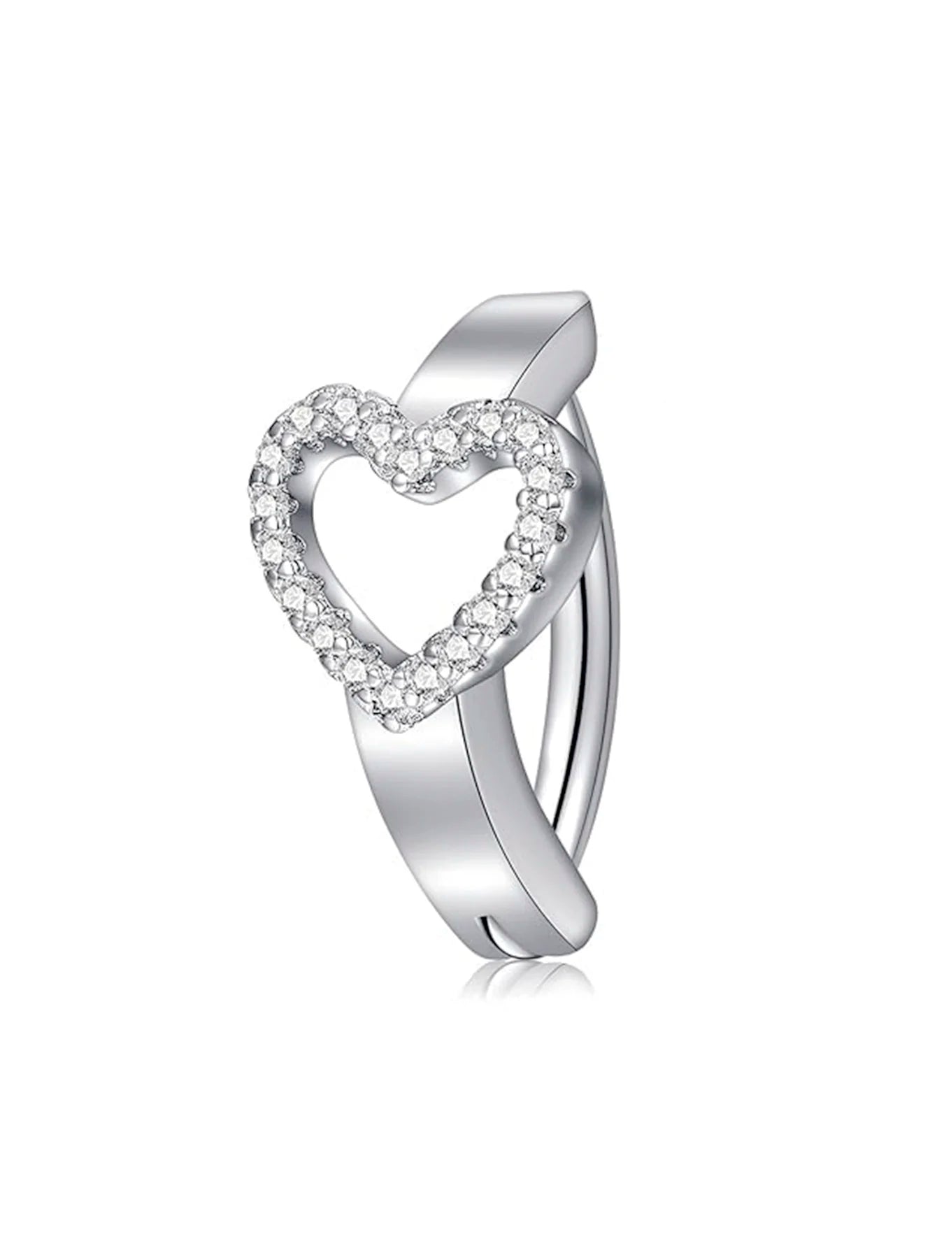 Stainless Steel CZ Butterfly Belly Button Ring Piercing Heart Navel Barbell Jewelry Plated 18K Gold Reverse Curved Belly Rings