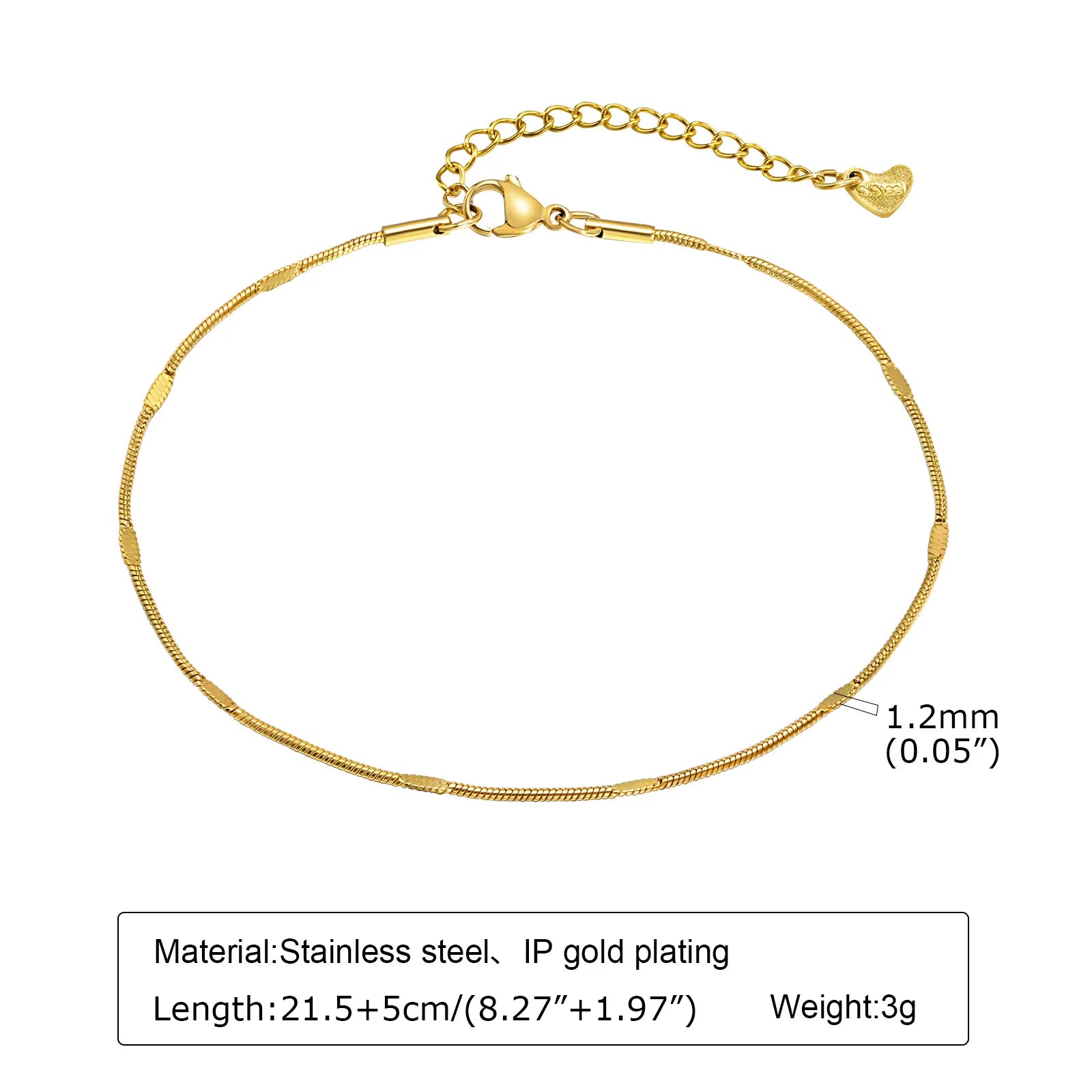 Waterproof Layered Link Chain Anklets Bracelet for Women, Gold Plated Foot Leg Anklets Summer Boho Beach Jewelry Adjustable