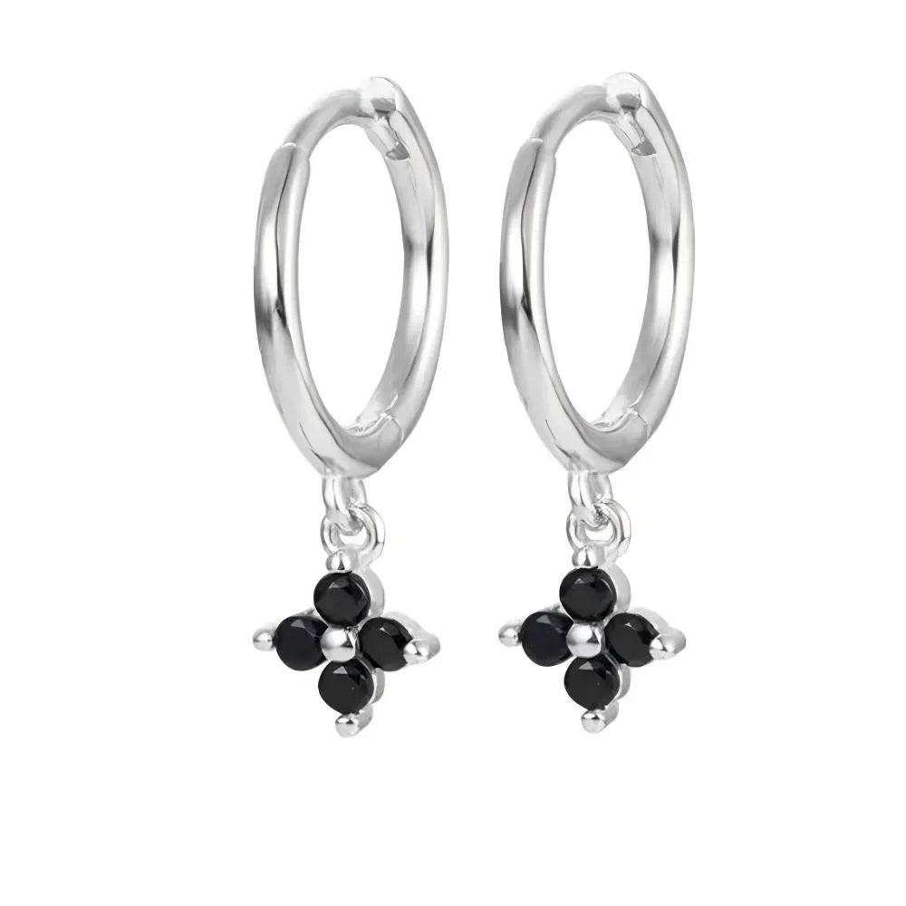 1/3Pairs Copper Green CZ Stone Huggie Hoop Earring Stud Gold Color Silver Black Geometric Cartilage Earrings For Women Jewelry