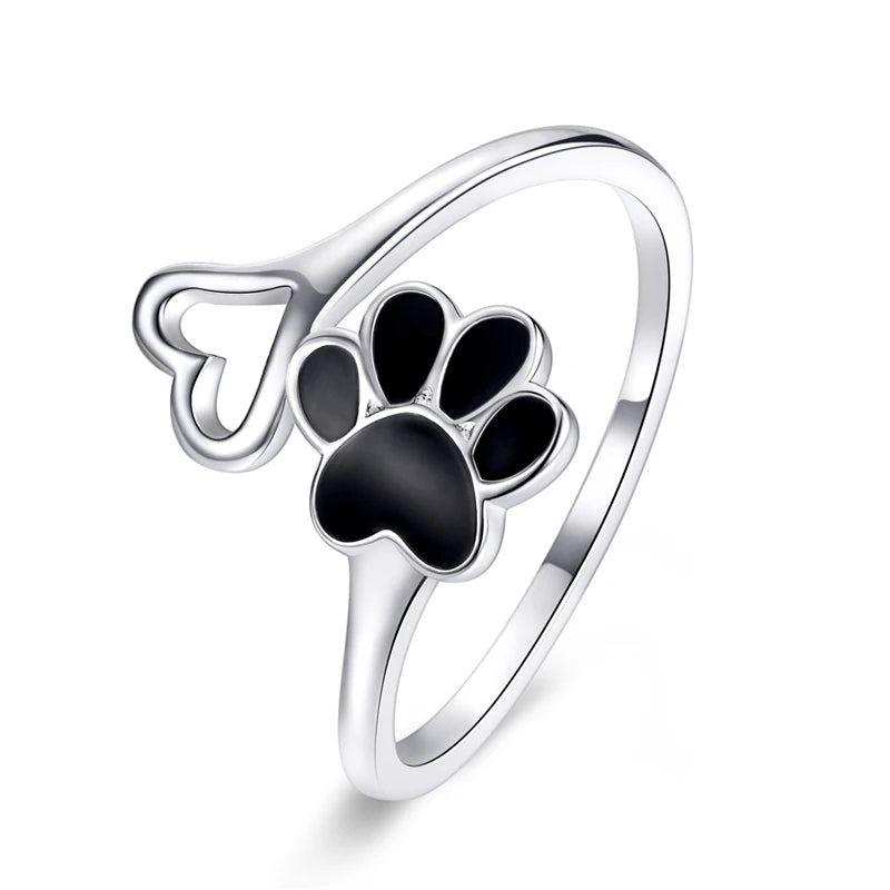WOSTU Adjustable Rings Real 925 Sterling Silver Stackable Engagement Zircon Open Size Rings For Women Female Original Jewelry