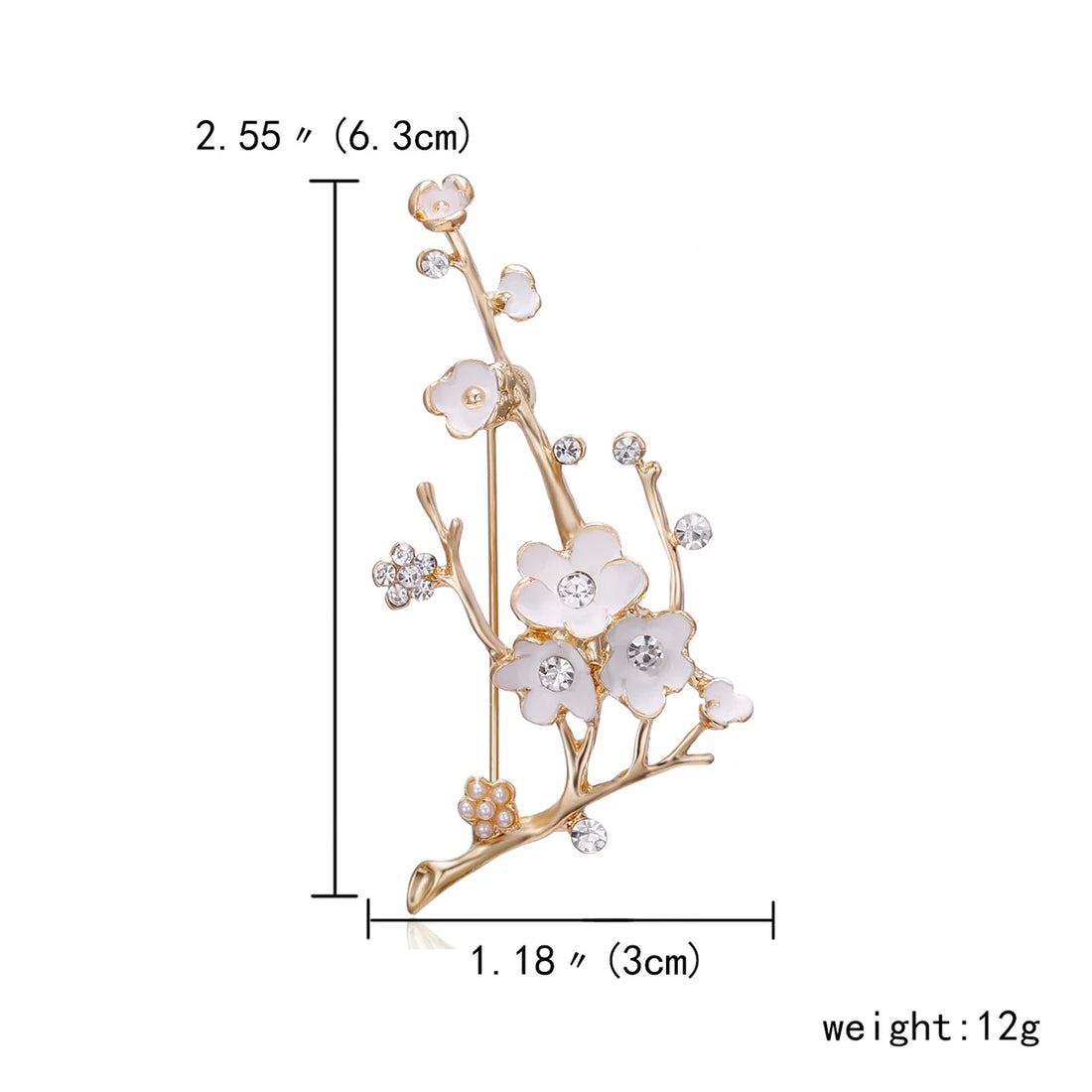 Rinhoo Fashion Imitation Pearl Zircon Tassel Safety Pins For Women Simple Snowflake Flower Brooch Bouquet Clothes Badges Jewelry