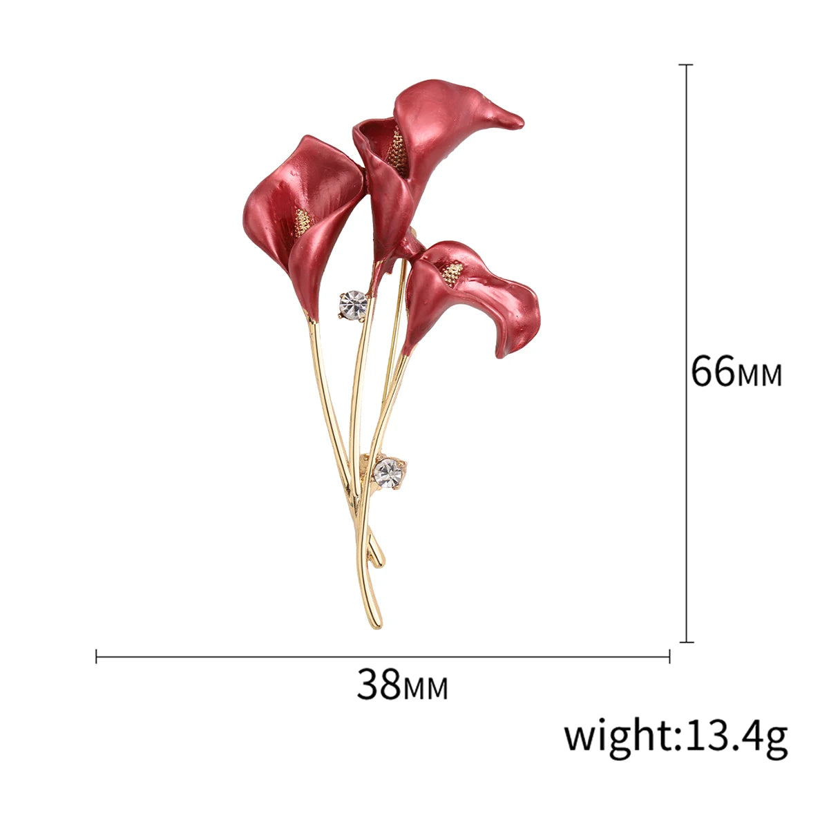 Resin Tulip Brooch for Women Unisex Rhinestone Flower Pin Pearl Plant Lapel Pin Banquet Party Backpack Gifts Jewelry Accessories