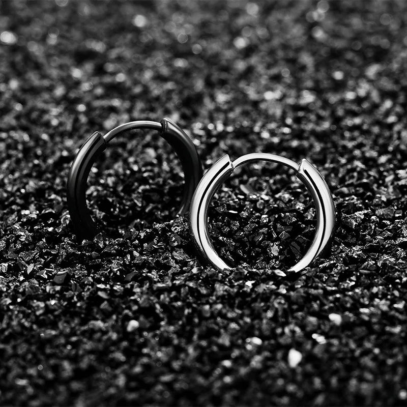 8/10/12/14/16/18/20mm Stainless Steel Huggie Hoop Earrings for Women Men