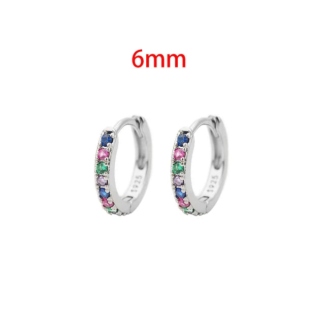 1Pair Stainless Steel Minimalist Huggie Hoop Earrings Gold Color Tiny Round 6/8/10mm Punk Unisex Rock Cartilage Earring Jewelry