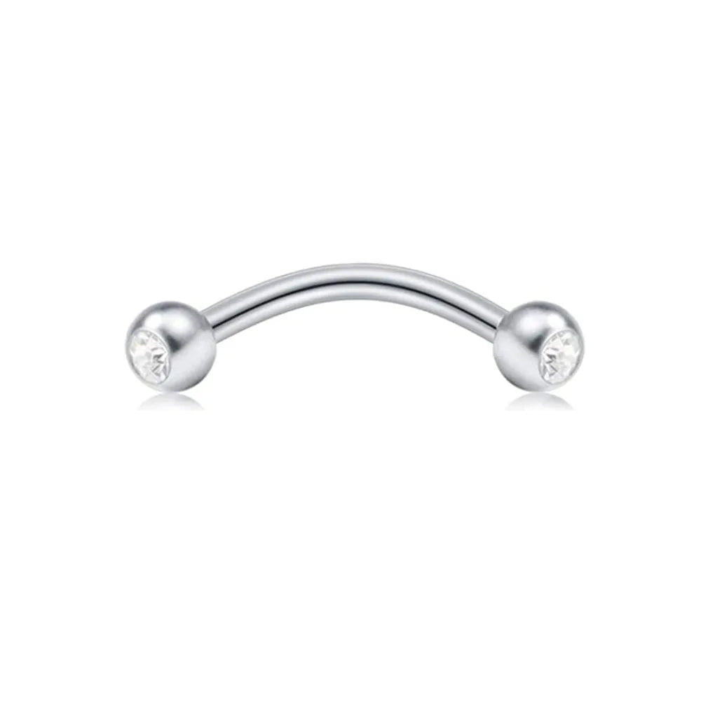 1 Pcs 16G Surgical Steel Daith Rook Earring 6mm 8mm 10mm Curved Barbell Eyebrow Rings Piercing Jewelry for Women Men