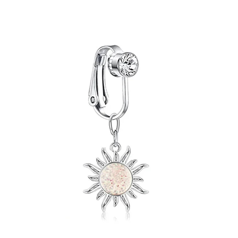 Fashion Butterfly Fake Belly Button Piercing Fake Belly Piercing Clip on Umbilical Navel Faux Belly Cartilage Earring Clip