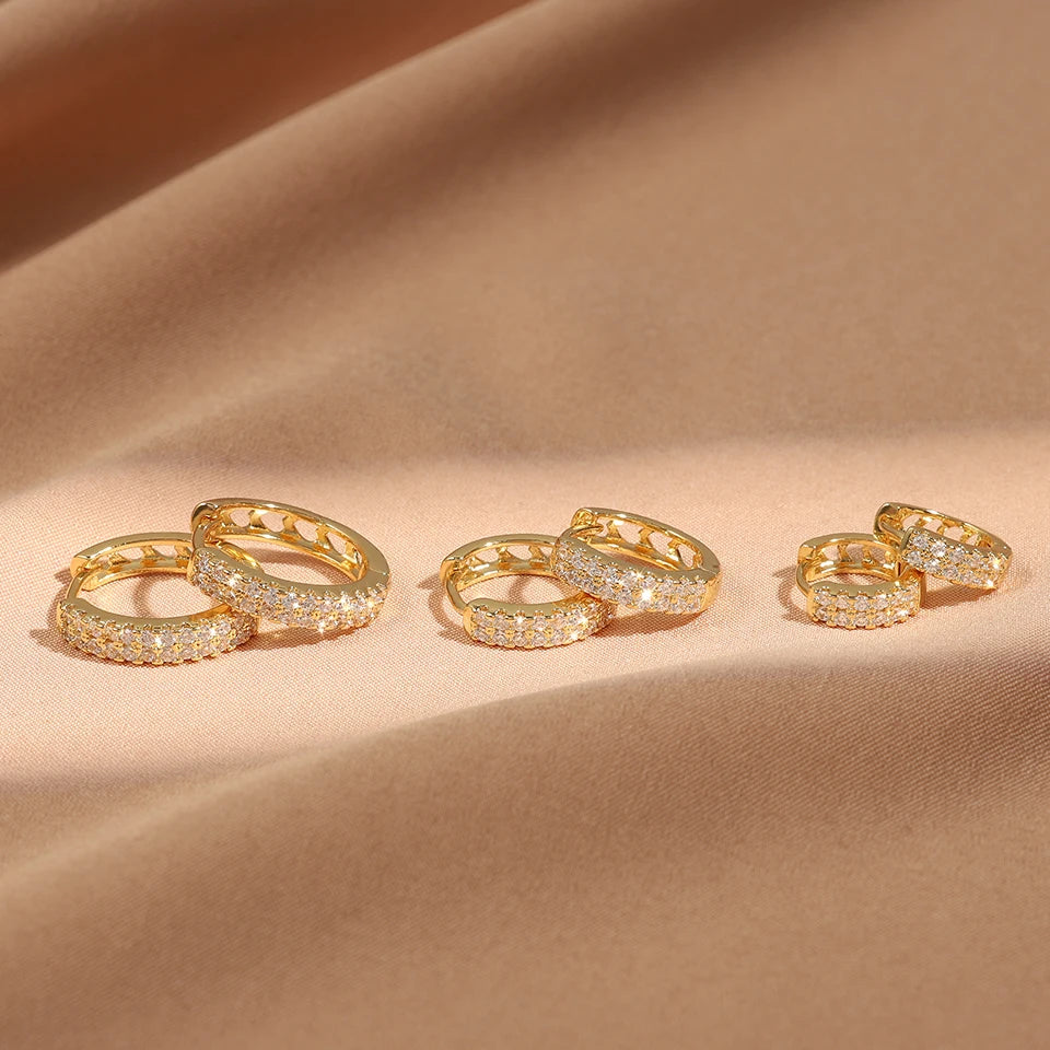 Yupsk 6pcs Shiny Zircon Ear Rings White Gold Color Huggie Cartilage Piercing Ear Cuff Tiny Earring for Women Men Jewelry Gift