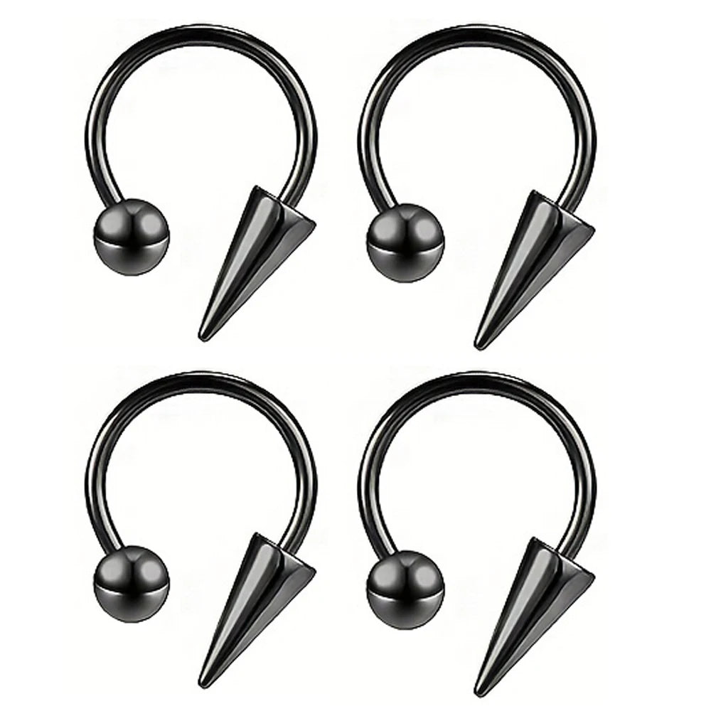 1-5Pcs Lip Ring Charm Piercing Lip Ring Stainless Steel C-Shaped Lip Lip Piercing Body Jewelry 16Gauge For Girl and Men