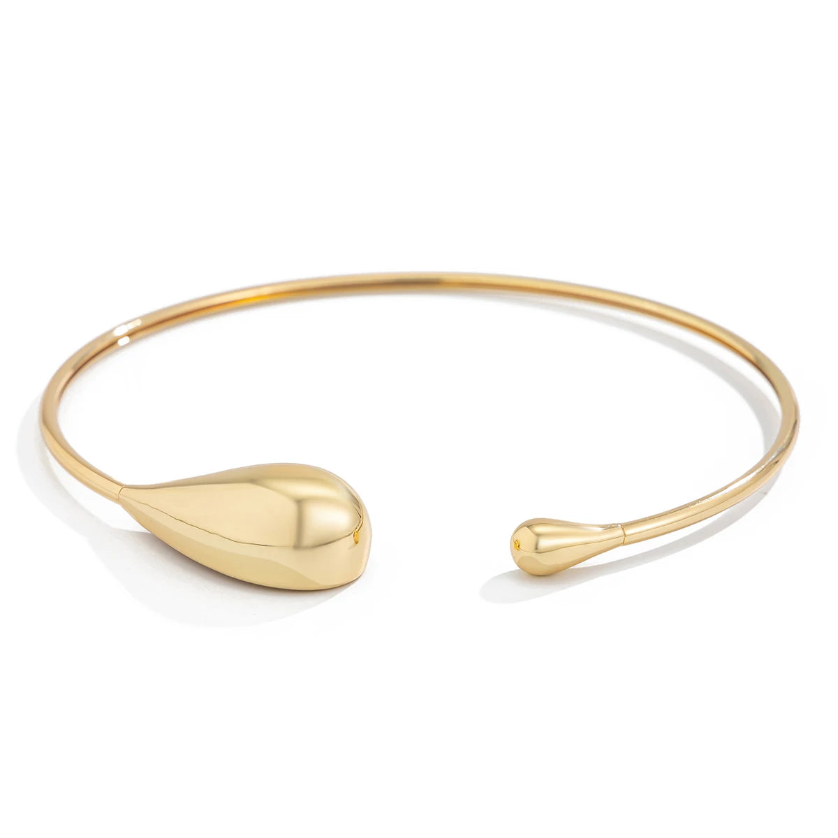 Ingemark Goth Water Drop Open Torques Choker Necklace for Women Trendy Punk Geometric Metal Chain Grunge Jewelry Steampunk Men