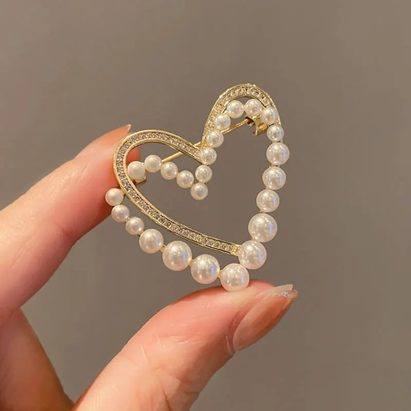 Elegant Pink Peony Brooches For Women Lady Flower Leaf CZ Zircon Pearl Pins Corsage Coat Suit Clothing Jewelry Gifts