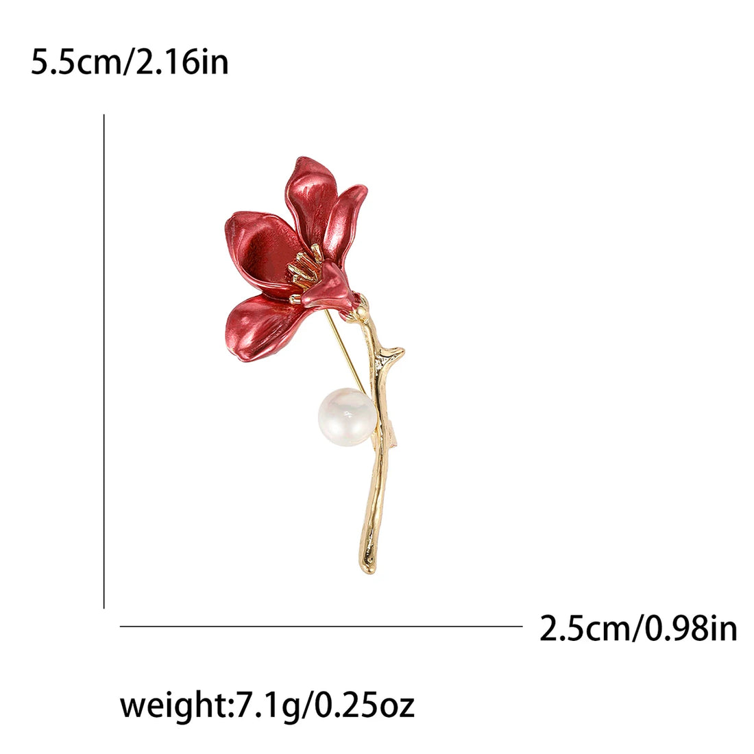 Resin Tulip Brooch for Women Unisex Rhinestone Flower Pin Pearl Plant Lapel Pin Banquet Party Backpack Gifts Jewelry Accessories