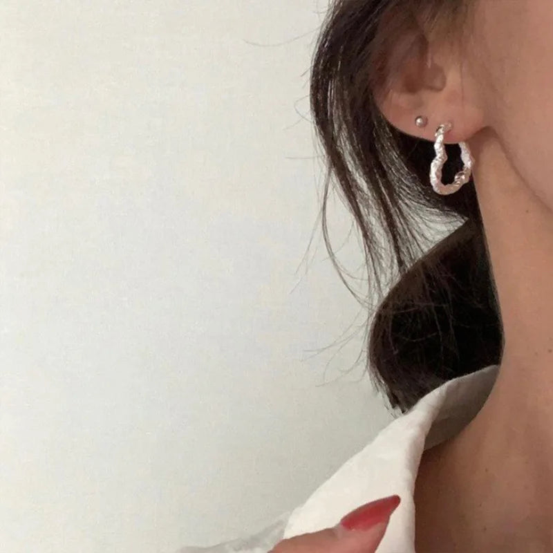 XIYANIKE 2024 Summer Heart Hoop Earrings For Women Girl Sexy New Fashion Trendy Jewelry Gift Party Wedding pendientes mujer