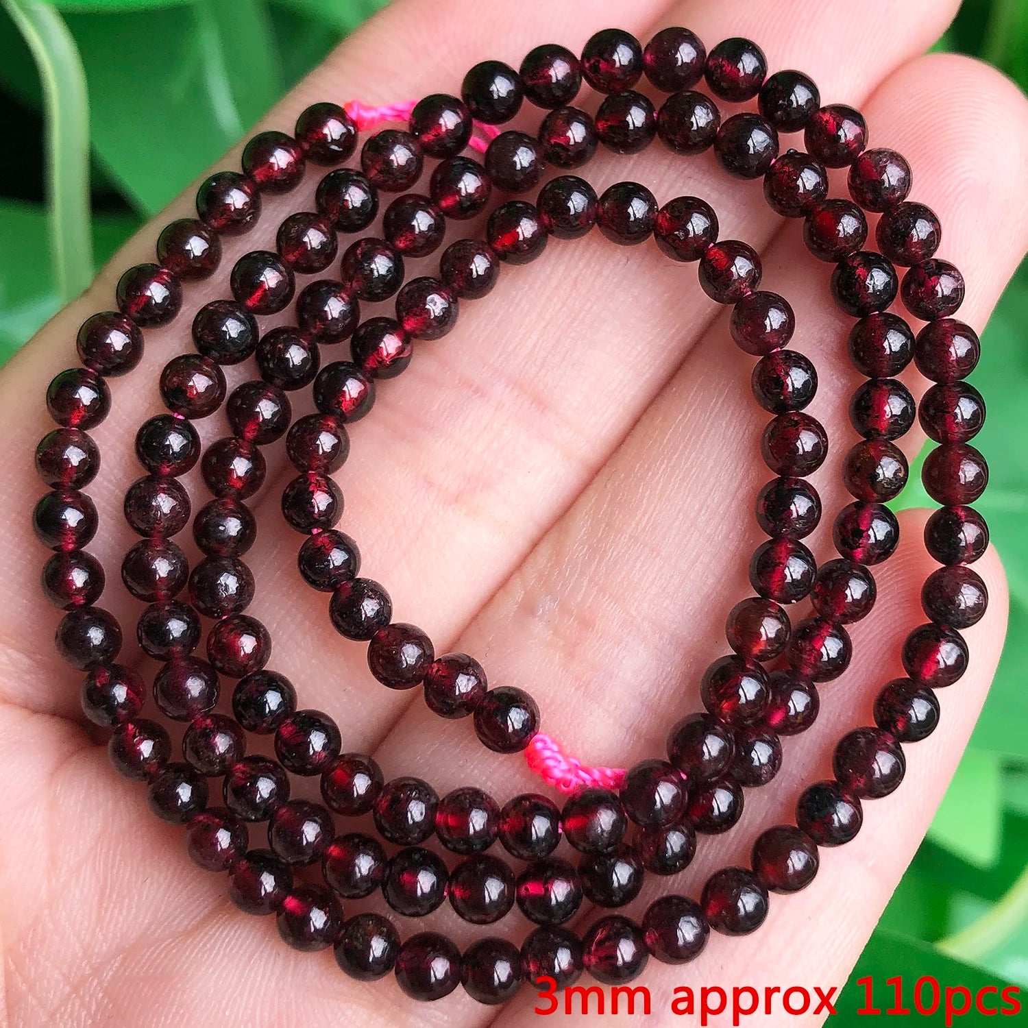 Natural Garnet Gem Stone Beads Irregular Round Faceted Loose Spacer Waist Beads for DIY Jewelry Making Bracelet Handmade