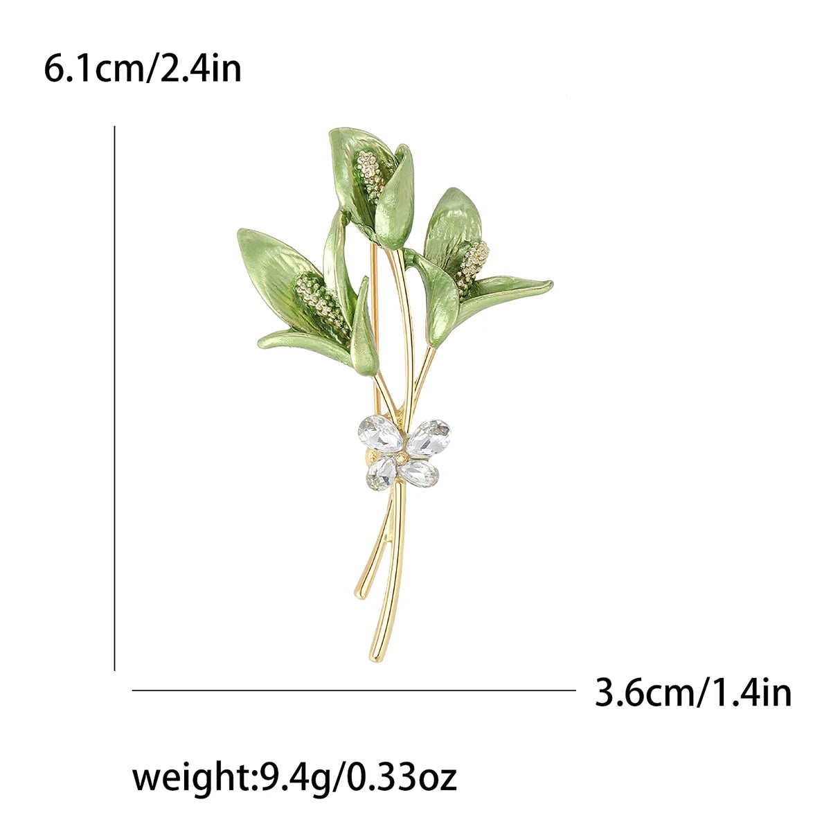 Resin Tulip Brooch for Women Unisex Rhinestone Flower Pin Pearl Plant Lapel Pin Banquet Party Backpack Gifts Jewelry Accessories