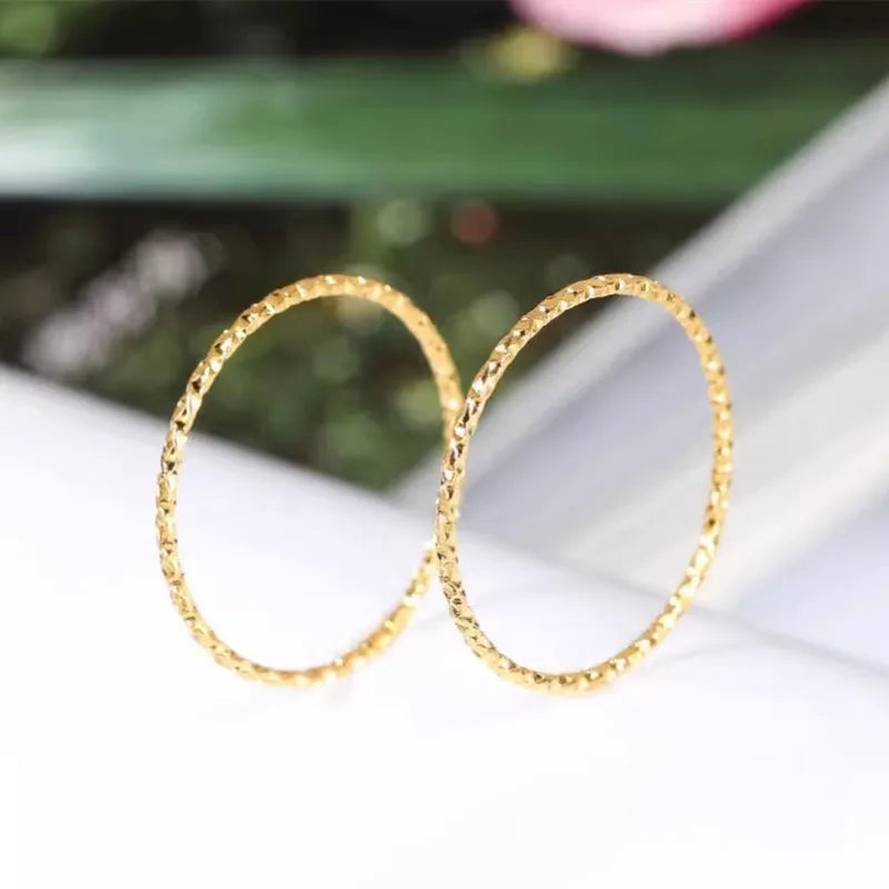 1mm Thin Stackable Ring Stainless Steel Faceted Ring for Women Girl Size 4-10