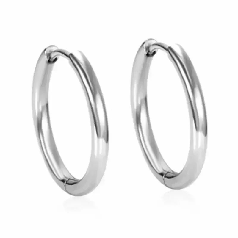 1 Pair Implant Grade F136 Titanium Minimalist Huggie Hoop Earrings Helix Rook Lobe Conch Simple Hoops Ear Piercing  8/10/12mm