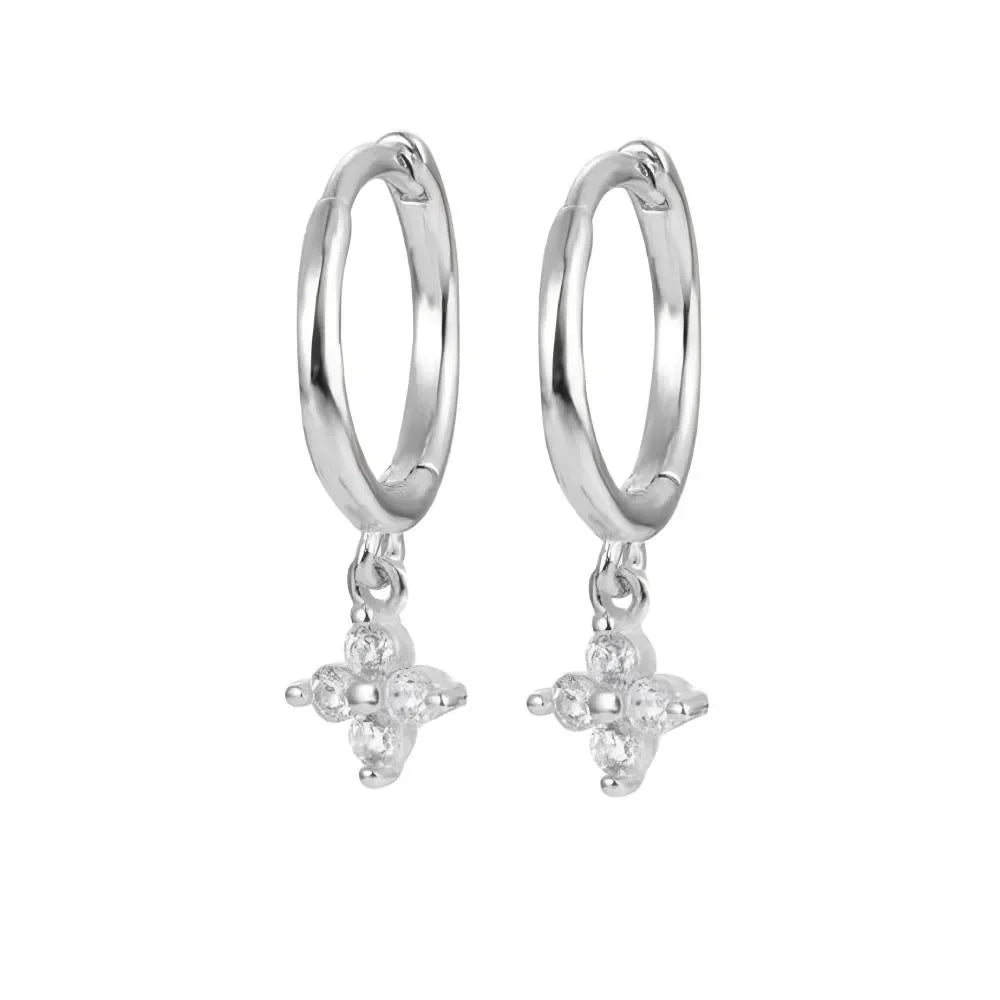 1/3Pairs Copper Green CZ Stone Huggie Hoop Earring Stud Gold Color Silver Black Geometric Cartilage Earrings For Women Jewelry