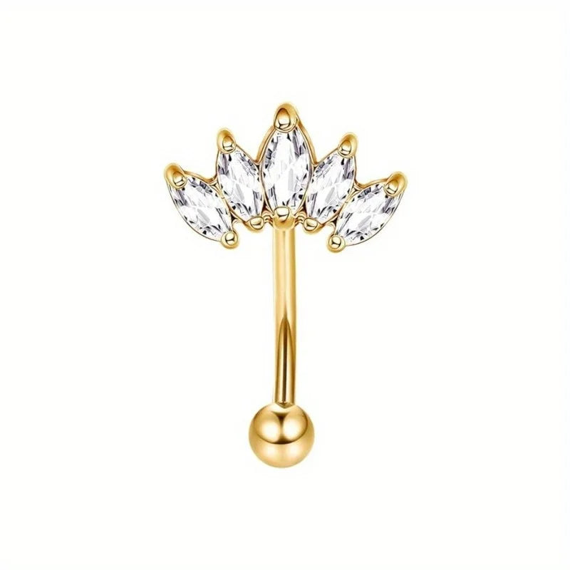 Drperfect 1pc Stainless Steel Rook Piercing Jewelry Lip Ring Cartilage Daith Surface Tragus Piercing Jewelry Eyebrow Rings