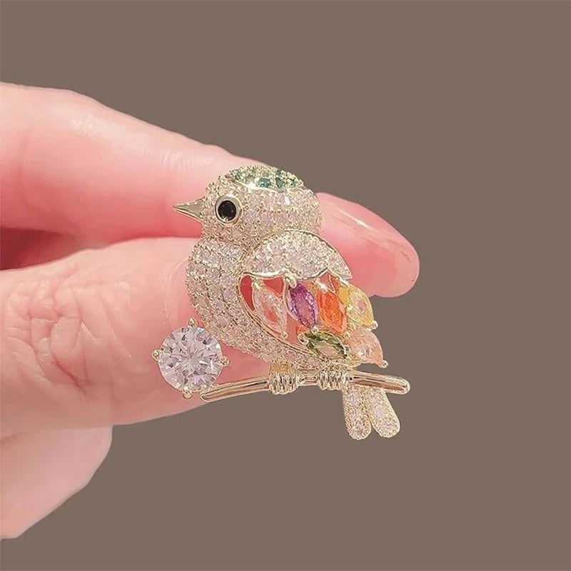 Elegant Pink Peony Brooches For Women Lady Flower Leaf CZ Zircon Pearl Pins Corsage Coat Suit Clothing Jewelry Gifts