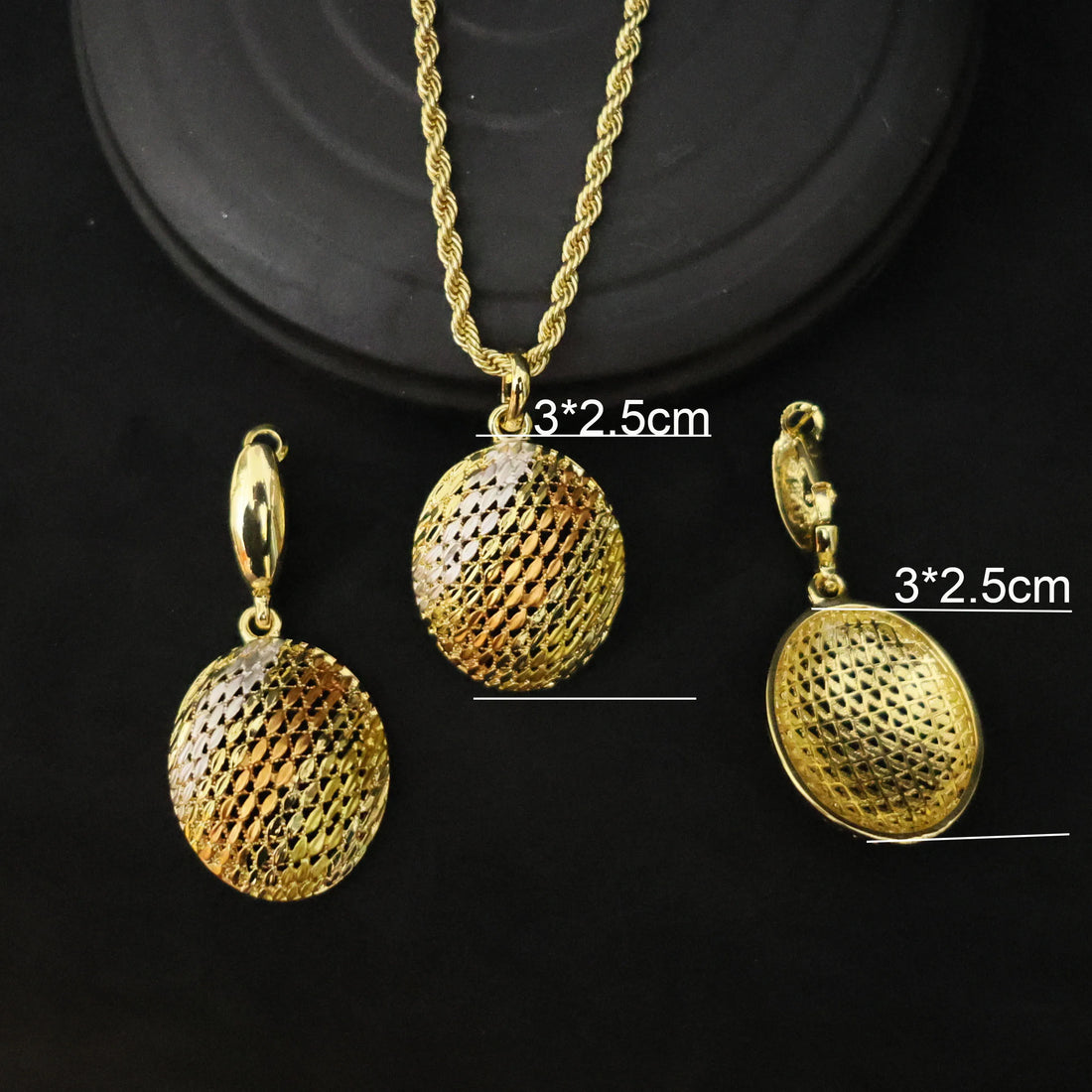 Luxury 18k Gold Plated Jewelry Set for Women Wedding Italian Jewellery Sets Bride Necklace and Earrings Bracelet African Gift