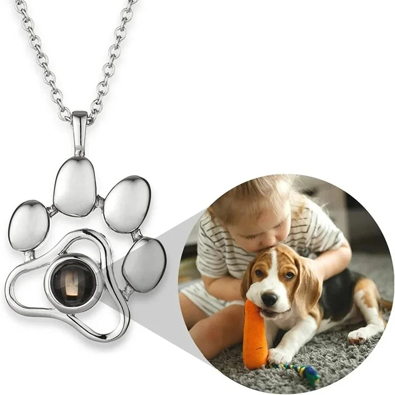 Custom Photo Necklace Projection Necklace with Picture I Love You 100 Languages Personalized Necklace Jewelry Gifts for Women