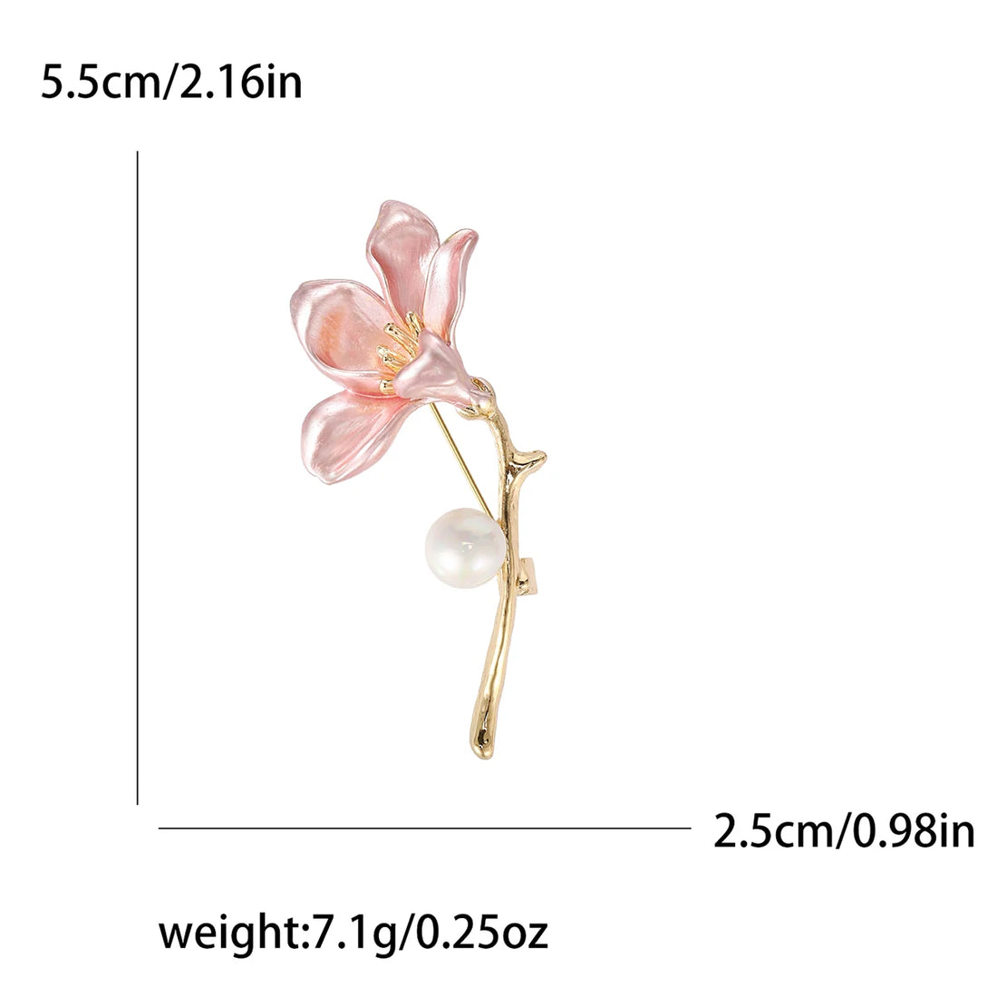 Resin Tulip Brooch for Women Unisex Rhinestone Flower Pin Pearl Plant Lapel Pin Banquet Party Backpack Gifts Jewelry Accessories