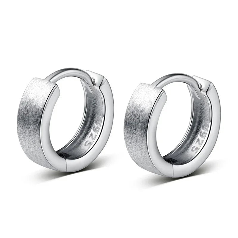 TrustDavis Men/Women Real 925 Sterling Silve Charm Hoop Earrings Fashion Fine Hoops  Party Jewelry DS3680