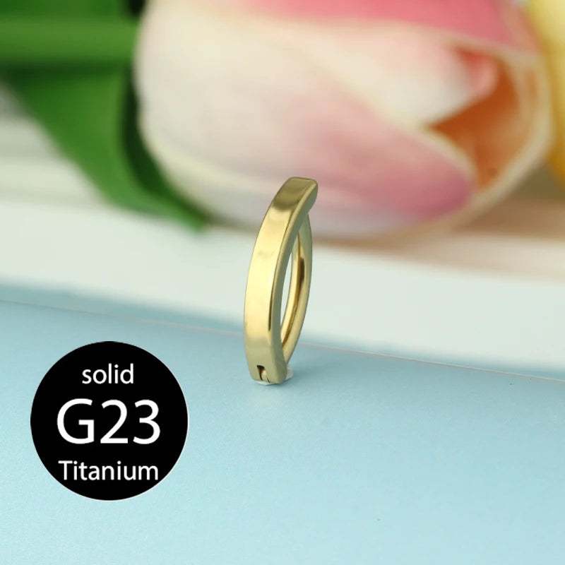 1PC 14G Implant Grade G23 Titanium Belly Button ring Clicker Stainless Steel Navel Piercing Jewelry Copper Belly Piercings