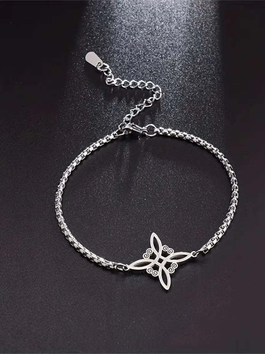 Stainless Steel Witch Knot Irish Knot Bracelet Women's Fashion Simple Personality Charm Jewelry