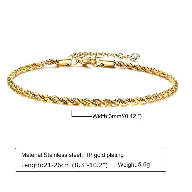 Anklet Bracelet on Legs Stainless Steel ,waterproof Adjustable Beach Beaded Ball Cuban Link Summer Boho Foot Jewelry for Women