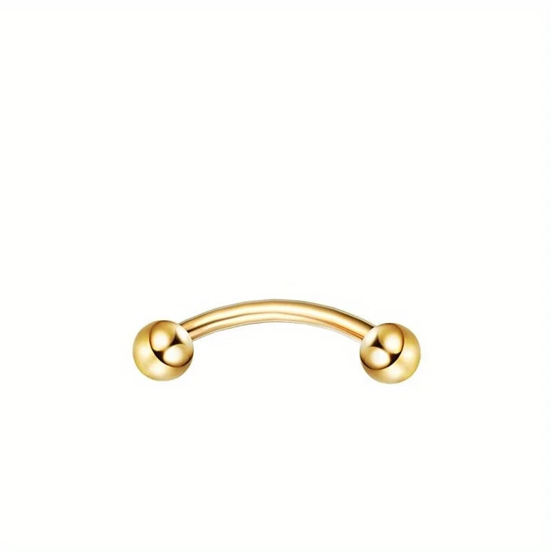 Drperfect 1pc Stainless Steel Rook Piercing Jewelry Lip Ring Cartilage Daith Surface Tragus Piercing Jewelry Eyebrow Rings