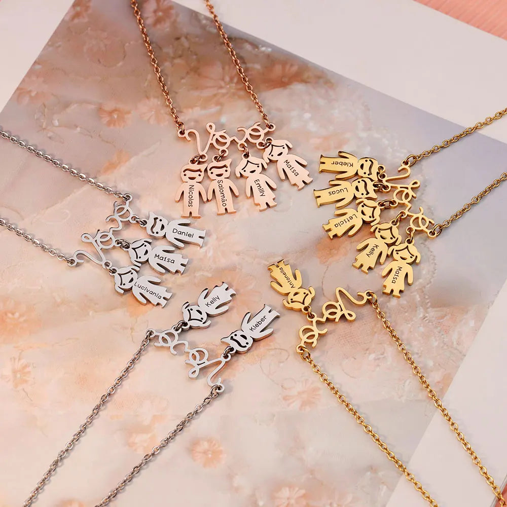 Mother's Day Gift Personalized Vovó Baby Pendant Grandmother Necklace Custom Names Vovo Choker For Grandma Ladies Women Mother