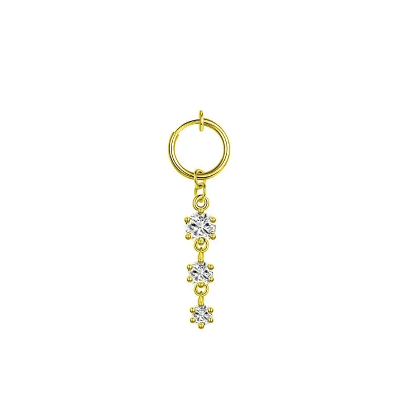 Fashion Butterfly Fake Belly Button Piercing Fake Belly Piercing Clip on Umbilical Navel Faux Belly Cartilage Earring Clip