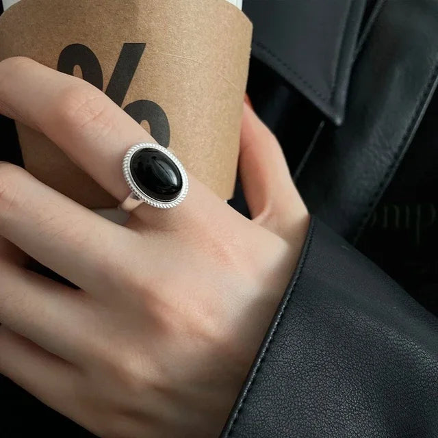 BF CLUB 925 Sterling Rings for Women Fashion Geometric Handmade Irregular Strip Ring Party Christmas Gift